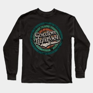 Gordon Lightfoot // Retro Circle Crack Vintage Long Sleeve T-Shirt